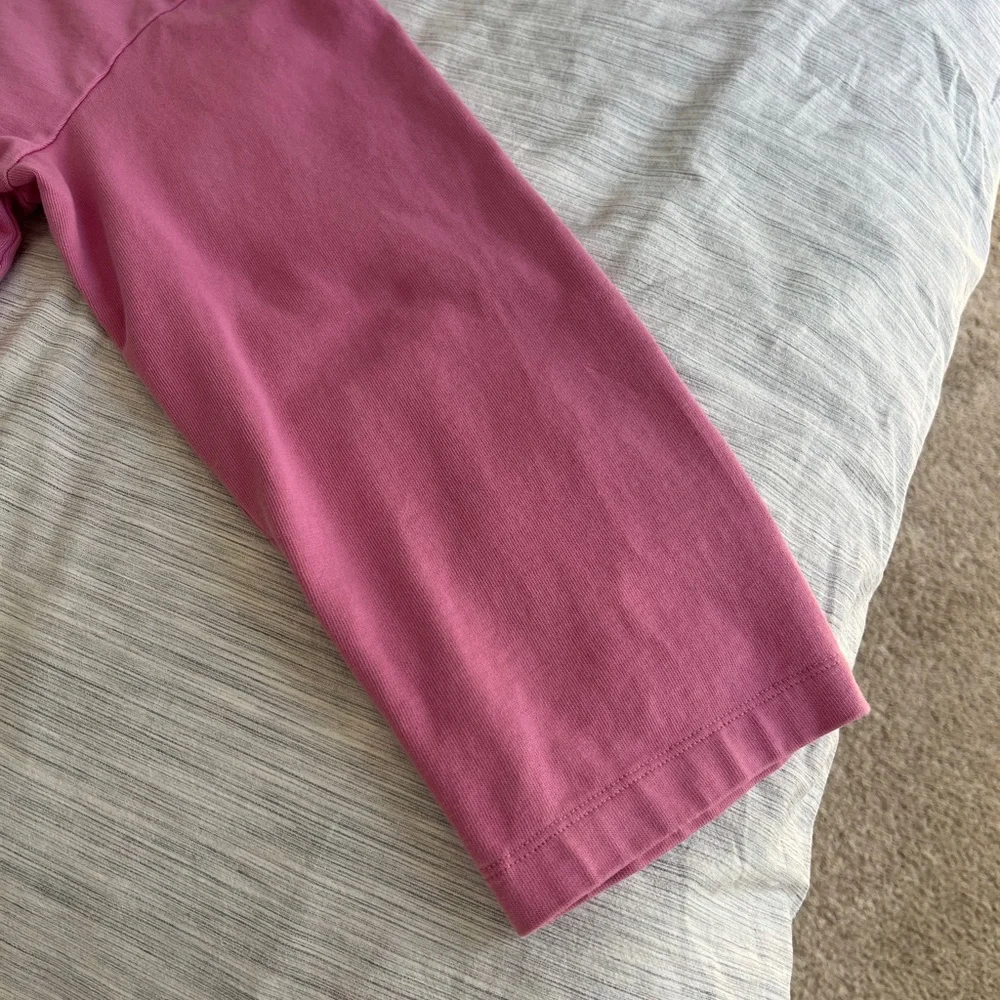 EUC Nike Women's Vibrant Pink Hoodie, Cropped w/ Wide 3/4 Sleeve size Small